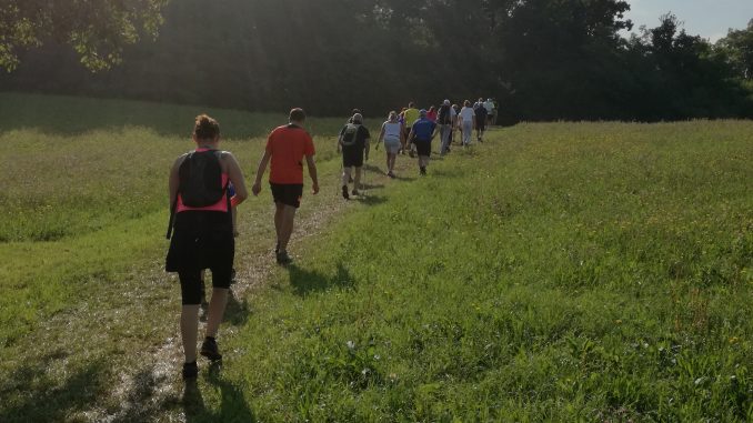 Alcuni marciatori presenti alla 11^ Caminada dell'Uva