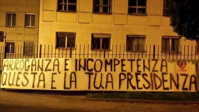 striscione lanerossi crew
