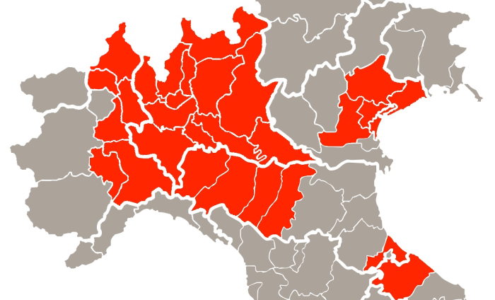 Risultato immagini per province in quarantena
