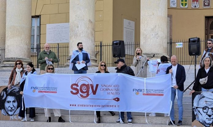giornalisti piazza Bra